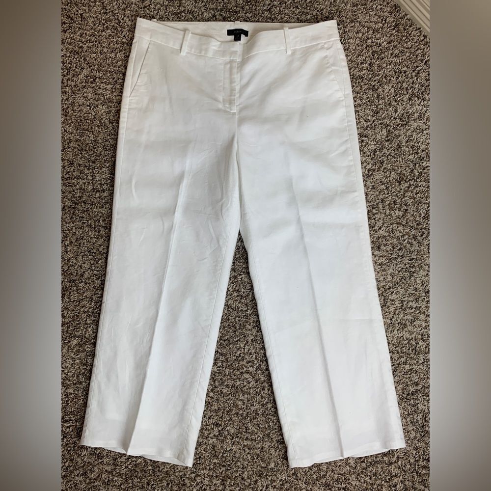 JCrew: straight legged pants.